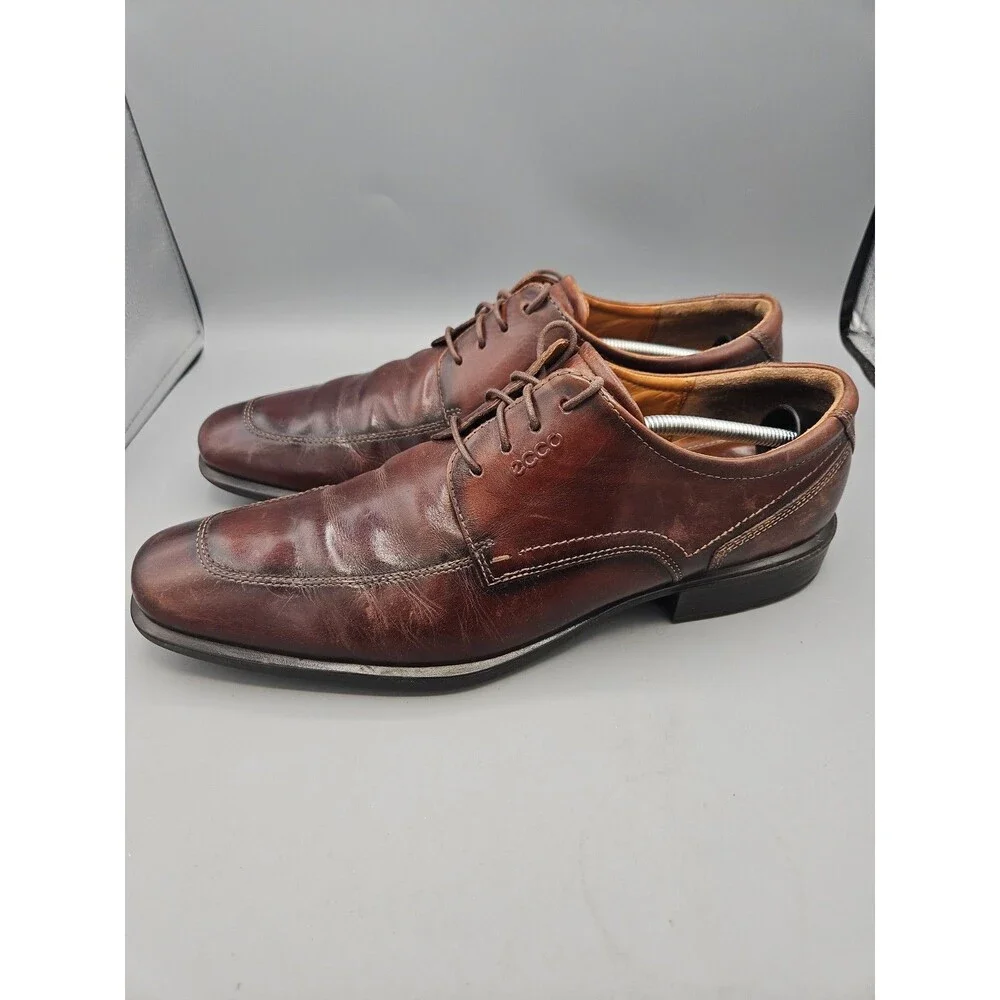 Florsheim Men's 47 Sz 13 Leather Upper Brown Low Top Lace Up Oxford Dress Shoes